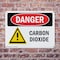 Signmission Carbon Dioxide Danger Sign, Plastic, 10in W x 7in L, 2PK OS-2PACK-DS-P-710-L-1053 - alternate 2
